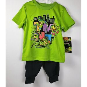 Teenage Mutant Ninja Turtles Toddler Boys T-Shirt and Pants Green Black 12 month